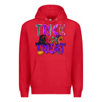 Red Trick or Treat Premium Hoodie - texasbilliewilder