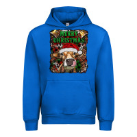 Cobalt merry christmas heifer with cowbells Urban Hoodie - RanaPortraitStore