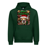 Forest Green merry christmas heifer with cowbells Urban Hoodie - RanaPortraitStore