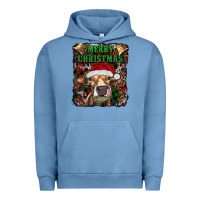 Pigment Pebble Blue merry christmas heifer with cowbells Urban Hoodie - RanaPortraitStore