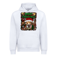 White merry christmas heifer with cowbells Urban Hoodie - RanaPortraitStore