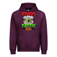 Mauve Wine fang tastic dude Urban Hoodie - Zillion Design Studio