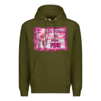 Army Green in october we wear pink pig Premium Hoodie - RanaPortraitStore