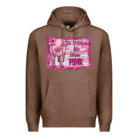 Chestnut in october we wear pink pig Premium Hoodie - RanaPortraitStore