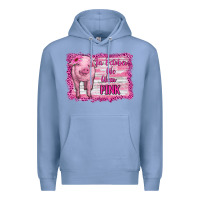 Colony Blue in october we wear pink pig Premium Hoodie - RanaPortraitStore