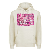 Oatmeal Heather in october we wear pink pig Premium Hoodie - RanaPortraitStore