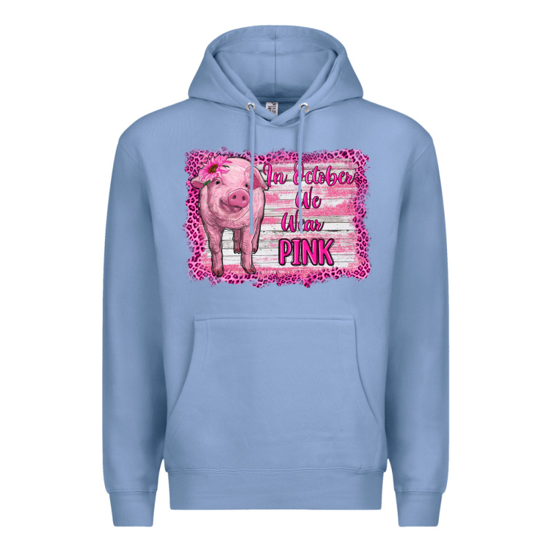 In October We Wear Pink Pig Premium Hoodie by RanaPortraitStore | Teevron