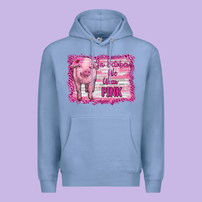 In October We Wear Pink Pig Premium Hoodie Designed By Ranaportraitstore