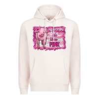 Pale Pink in october we wear pink pig Premium Hoodie - RanaPortraitStore