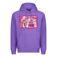 Purple in october we wear pink pig Premium Hoodie - RanaPortraitStore