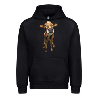 Black heifer cow Urban Hoodie - RanaPortraitStore