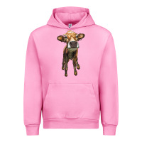 Fuchsia Pink heifer cow Urban Hoodie - RanaPortraitStore
