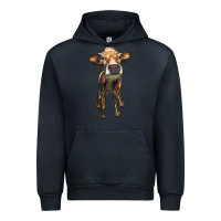 Navy heifer cow Urban Hoodie - RanaPortraitStore
