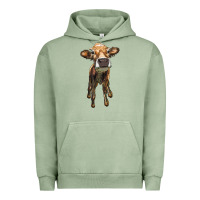 Pigment Oil Green heifer cow Urban Hoodie - RanaPortraitStore