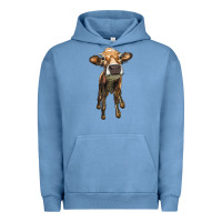Pigment Pebble Blue heifer cow Urban Hoodie - RanaPortraitStore