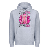 Heather Grey i wear pink for my mom pig Premium Hoodie - RanaPortraitStore