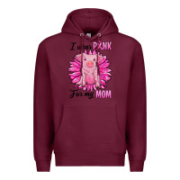 Burgundy i wear pink for my mom pig Premium Hoodie - RanaPortraitStore