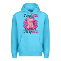 Ocean Blue i wear pink for my mom pig Premium Hoodie - RanaPortraitStore