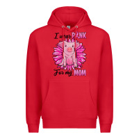 Red i wear pink for my mom pig Premium Hoodie - RanaPortraitStore
