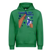 Emerald I Have Two Moods Royal Blue Sneakers Afro Girl Urban Hoodie - texasbilliewilder