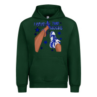 Forest Green I Have Two Moods Royal Blue Sneakers Afro Girl Urban Hoodie - texasbilliewilder