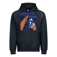 Navy I Have Two Moods Royal Blue Sneakers Afro Girl Urban Hoodie - texasbilliewilder