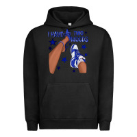 Pigment Black I Have Two Moods Royal Blue Sneakers Afro Girl Urban Hoodie - texasbilliewilder