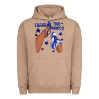 Pigment Burro I Have Two Moods Royal Blue Sneakers Afro Girl Urban Hoodie - texasbilliewilder