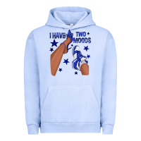 Pigment Grape Ice I Have Two Moods Royal Blue Sneakers Afro Girl Urban Hoodie - texasbilliewilder