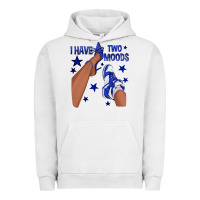 Pigment Lunar Rock I Have Two Moods Royal Blue Sneakers Afro Girl Urban Hoodie - texasbilliewilder