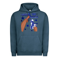 Pigment Midnight Navy I Have Two Moods Royal Blue Sneakers Afro Girl Urban Hoodie - texasbilliewilder