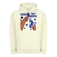 Pigment Pistachio I Have Two Moods Royal Blue Sneakers Afro Girl Urban Hoodie - texasbilliewilder