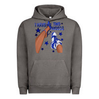 Pigment Tornado I Have Two Moods Royal Blue Sneakers Afro Girl Urban Hoodie - texasbilliewilder