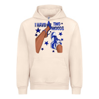 Sandshell I Have Two Moods Royal Blue Sneakers Afro Girl Urban Hoodie - texasbilliewilder