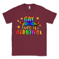 Burgundy Gay Love Is Beautiful Pride Lgbtq Classic Tee - BundleAndBundleShop