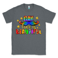 Charcoal Heather Gay Love Is Beautiful Pride Lgbtq Classic Tee - BundleAndBundleShop