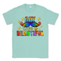 Seafoam Gay Love Is Beautiful Pride Lgbtq Classic Tee - BundleAndBundleShop