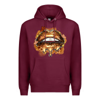 Burgundy melanin lips Premium Hoodie - Zillion Design Studio