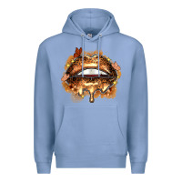 Colony Blue melanin lips Premium Hoodie - Zillion Design Studio