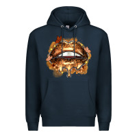 Navy melanin lips Premium Hoodie - Zillion Design Studio