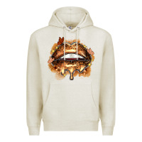 Oatmeal Heather melanin lips Premium Hoodie - Zillion Design Studio
