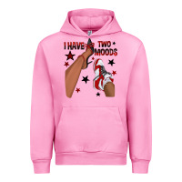 Fuchsia Pink I Have Two Moods Black and Red Sneakers Afro Girl Urban Hoodie - texasbilliewilder