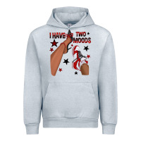 Heather Grey I Have Two Moods Black and Red Sneakers Afro Girl Urban Hoodie - texasbilliewilder