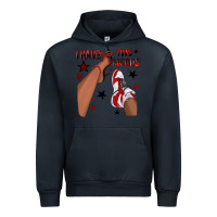 Navy I Have Two Moods Black and Red Sneakers Afro Girl Urban Hoodie - texasbilliewilder