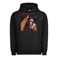 Pigment Black I Have Two Moods Black and Red Sneakers Afro Girl Urban Hoodie - texasbilliewilder