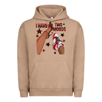 Pigment Burro I Have Two Moods Black and Red Sneakers Afro Girl Urban Hoodie - texasbilliewilder