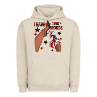 Pigment French Oak I Have Two Moods Black and Red Sneakers Afro Girl Urban Hoodie - texasbilliewilder
