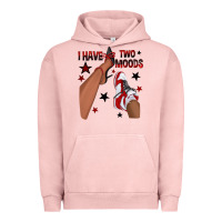 I Have Two Moods Black And Red Sneakers Afro Girl Urban Hoodie | Teevron
