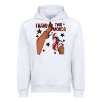 White I Have Two Moods Black and Red Sneakers Afro Girl Urban Hoodie - texasbilliewilder