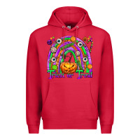 Cardinal Trick or Treat Halloween Rainbow Premium Hoodie - texasbilliewilder
